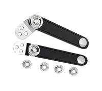 Amosfun Sangles de Remplacement Installation Facile et Confortable 2pcs pour Accordéon en Cuir de Vache Noir Boucle en Acier pour Concert et Pratique