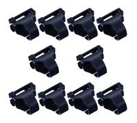 Amosfun Sangles de Tuba en Silicone Noir, 10 Pièces, Clips de Fixation Flexibles et Solide pour Masque de Plongée, Accessoires de Plongée pour Snorkeling et Apnée sous-Marine