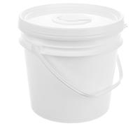 Amosfun Seau Distributeur de Lingettes Portable 4l en Plastique Blanc, Couvercle Pratique, pour Bébé et Usage en Voiture, Format Seau