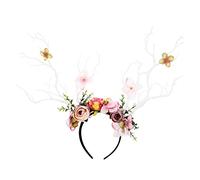 Amosfun Serrage-tête de Branches de Cerf Fleurs Artificielles, Accessoire pour Cheveux Blanc Taille Unique, Décoration Capillaire pour Cosplay, Fêtes et Festivals, Couleur Aléatoire