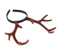 Amosfun Serrage-tête de Cerf Réaliste en Velours Bois de Renne, Accessoire Ajustable pour Costume de Noël, Fêtes et Soirées Déguisées