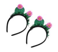 Amosfun Serrage-têtes Cactus Verts Couvre-chefs Adorables Lot de 2 en Feutre et Tissu, Accessoires Cheveux pour Fête et Anniversaire pour Mariage et Soirée
