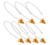 Amosfun Set de Colliers à Pendentif Pizza Résistants la Décoloration Lot de 7 Symbole D'amitié en Alliage de Zinc et Pvc pour Fête et Célébration