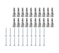 Amosfun Sets de Fixations à Vis en Alliage de Zinc Lot de 50 Autoforeuses sans Bavures, Argentées, Ne Détériorant Pas les Surfaces pour Plaques de Plâtre