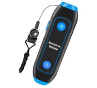 Amosfun Sifflet Électronique avec Cordon avec Lumière Sos Bleu et Lampe de Poche, Sifflet de Secours Rechargeable pour Arbitres et Compétitions Sportives