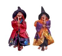 Amosfun Sorcière À Suspendre pour Halloween Lot De 2 Pièces Décorations À Suspendre pour Fête Couleur Aléatoire