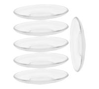 Amosfun Soucoupes Tasse à Café et Finition Soignée Lot de 6 en Verre Transparent, Dessous de Verre Décoratifs Pratiques Coussin de Tasse, Design Simple pour Maisons et Réutilisable