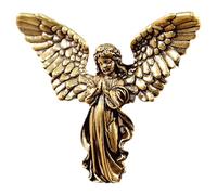 Amosfun Statue Dange en Laiton Figurine Dange Chérubin Décoration pour Bureau Et Maison