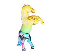 Amosfun Statue de Cheval Cristal Verre Sculpté Petite Décoration de Bureau et Table Figurine Animale Symbolique Liberté et Ambition Ornement Élégant pour Maison et Bureau