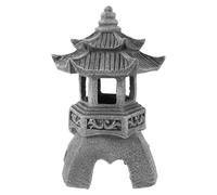 Amosfun Statue de Jardin Design Zen Traditionnel Chinois en Résine Lanterne Pagode Solaire Décoration Polyvalente et Étanche pour Jardin et Cour Extérieure