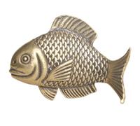 Amosfun Statue De Poisson en Laiton Vintage Décor Animalier Délicat Statuette Artisanale pour Bureau Décoration Intérieure Stable Ornement Poisson