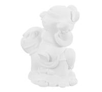 Amosfun Statue du Dieu Richesse en Plâtre Blanc, DIY à Peindre