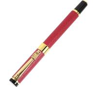 Amosfun Stylo-plume Métal Mat Rouge Petit Format Stylo de Voyage Léger pour Bureau et École Stylo à Signatures Précis et Facile à Transporter Calligraphie Fournitures D’écriture