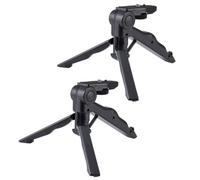 Amosfun Support de Caméra Miniature 2pcs Trépied Portable en Plastique Noir Compact pour Appels Vidéo et Diffusion en Direct sur Table