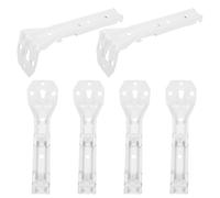 Amosfun Support De Code Dinstallation pour Rail De Rideau 6 Pièces Supports De Montage Mural Et Plafond en Métal pour Bureau