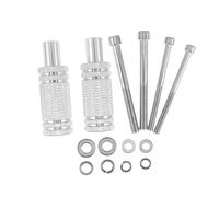 Amosfun Support de Fixation de Phare pour Moto en Alliage D’aluminium, Réglable et Antichoc, Compatible Scooter, Montage sur Fourche, Éclairage Auxiliaire Nocturne, Kit Extension Argenté,