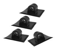 Amosfun Support de Montage Moteur Facile à Utiliser et Transporter 4 Pièces pour Kayak en PVC Noir pour Canoë et Bateau Pneumatique en Caoutchouc