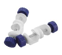 Amosfun Support de Pince de Laboratoire Tête de Boss Croisée Réglable, Design Double Vis à Main en Plastique et Métal, pour Expériences de Chimie et Recherche en Biologie