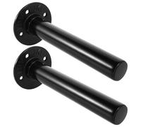 Amosfun Support Disque Musculation Mural en Fer Noir 2 Pièces pour Rangement Optimisé des Poids, Organisateur Polyvalent pour Salle de Sport à Domicile