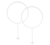 Amosfun Support Mural de Ballon en Métal Blanc 2 Pcs, Étagère Robuste pour Basket-Ball et Football, Support Multifonction 5 Mm Épaisseur, Rangement Sport Domestique et Salle D’Exposition