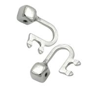 Amosfun Support Nasal Métallique pour Lunettes Plaquettes Nasales Antidérapantes Insertion Double Broche 1 Paire Accessoires de Remplacement pour Monture Confort au Port Durabilité