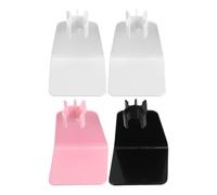 Amosfun Support pour Lampe à Ongles LED Portable 4 Pcs Mini Taille en Abs Stable, Compatible Lampe UV Gel, Couleur Noire, Blanche et Rose, Accessoire Nail Art Pratique pour Usage