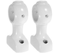 Amosfun Supports muraux pour tringles Crochets muraux pour Tringle à Rideaux Lot de 2 en Bois Blanc Faciles à Utiliser pour Salon et Salle à Manger