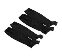 Amosfun Surchaussures de Pluie Imperméables en Tissu Oxford Noir, Couvre-Chaussures Longs Réutilisables pour Vélo et Activités Extérieures Pluie, Lot de 2 Paires