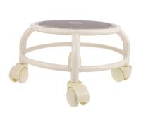 Amosfun Tabouret Rond à roulettes en Plastique, Facile à Déplacer et Confortable, Tabouret Pivotant pour Salon de Pédicure et Usage Garçon et Filles