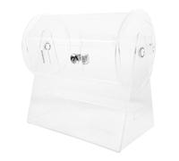 Amosfun Tambour Rotatif à Tickets de Tombola Grand Format en Acrylique Transparent Roulette de Loterie pour Événements Fêtes Scolaires et Bingo - Capacité Élevée pour Tirage au Sort