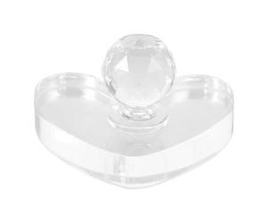 Amosfun Tampon de Pression pour Fard à Paupières et Blush en Plastique Transparent, Moule Cœur pour Poudre Pressée, Outil Maquillage Diy, Accessoire Polyvalent pour Fard à Joues