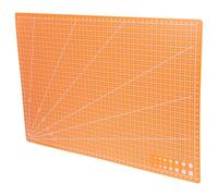 Amosfun Tapis de Découpe pour Couture Auto-Cicatrisant, Double Face, 60X90 CM en Polypropylène Surface Quadrillée, pour Patchwork et Bricolage Scolaire, Orange