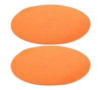 Amosfun Tapis pour Disque Vinyle en Feutre Orange Absorption des Chocs et Adhérence Renforcée pour Platine et Phonographe