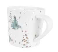 Amosfun Tasse Céramique avec Motif Sapin de Noël Capacité Tasse à Eau Portable Mug à Oreille Simple pour Thé et Boissons Chaudes