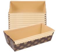 Amosfun üCk Lot de 25 moules à jetables, rectangulaires, en papier, empilables et peu encombrants, idéaux pour la cuisine et la pâtisserie, le café, 17 x 9,5 x 5 cm