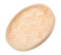 Amosfun Unpainted Bamboo Round Sieve Wall Decor Handmade Woven Bamboo Tray For Home Decoration For Living And Holiday Accent