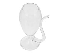 Amosfun Verre à Vin Rouge 170 Ml avec Paille Intégrée Verre à Mojito Maison sur Pied Gobelet Festif Créatif pour Jus Cocktail et Eau pour Bar et Réception