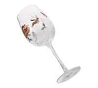 Amosfun Verres à Vin de Noël Peints Main Verres à Pied Décoratifs pour Soirées de Noël et Dînette Festive