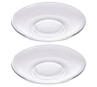 Amosfun -Verres en Verre Transparent Lot de 2 Pièces 8,5X8,5 CM Réutilisables pour Bureau et Élégante