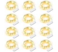 AMOUNE 12PCS - Guirlande Lumineuse LED - 2M 20 LED - Blanc Chaud.