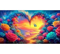 Amour 1000 pièces Jeu de Puzzle Papier recyclé Défi de Jeu éducatif Idée Cadeau Parfaite pour Adultes et Enfants de 12 Ans et Plus 70x50cm/1000pcs