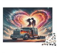 Amour Camion Romantique Format 1000 Pièces Adultes Cadeau No?l Puzzle Difficile Entra?Nement Cérébral Top Qualité Carton Rigide 70x50cm/1000pcs