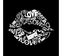 amour coeurs et baisers Stickers muraux en PVC 64x84.2cm Étanche Blanc