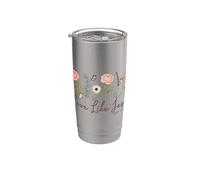 Amour comme Jésus Vintage Floral Bible Écriture Foi Gobelet isotherme en acier inoxydable double paroi