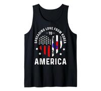 Amour Corée À L'Amérique Moitié Américaine Moitié Coréenne Débardeur