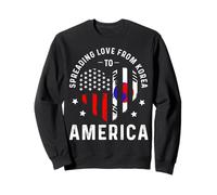Amour Corée À L'Amérique Moitié Américaine Moitié Coréenne Sweatshirt