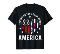 Amour Corée À L'Amérique Moitié Américaine Moitié Coréenne T-Shirt