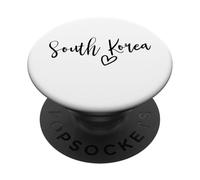Amour Corée du Sud Mignon Coeur Fier Coréen Amour Corée du Sud PopSockets PopGrip Adhésif