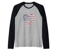 Amour Cœur USA Manche Raglan
