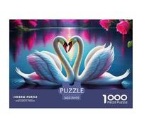 Amour Cygne 1000 Pièces Puzzle Adultes Et Enfants À Partir De 14 Ans Détente & Relaxation Jouets De Jeu Stimulants La Décoration Moderne 70x50cm/1000pcs